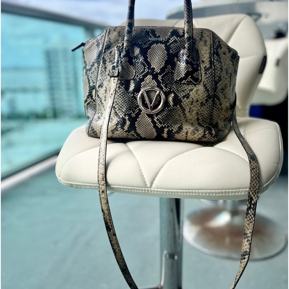 Valentino Handbag - Authentic Designer Purse - Python Bravia Tote Crossbody - Picture 3 of 16